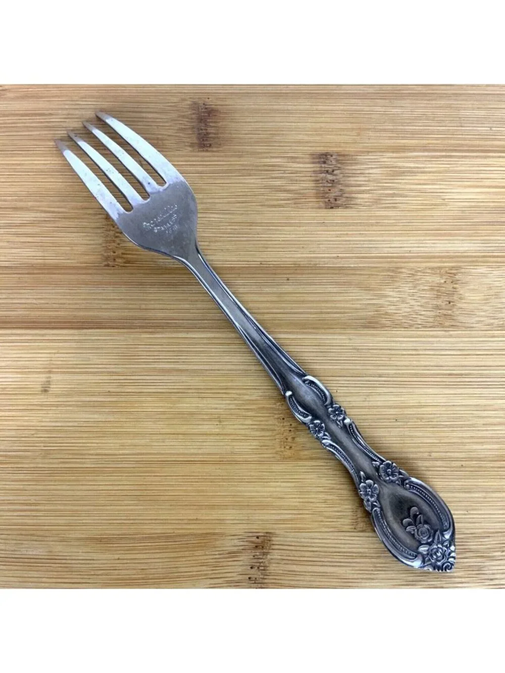 Marseilles Stainless Steel Dinner Forks Set Of 3 Floral Design Made In Japan